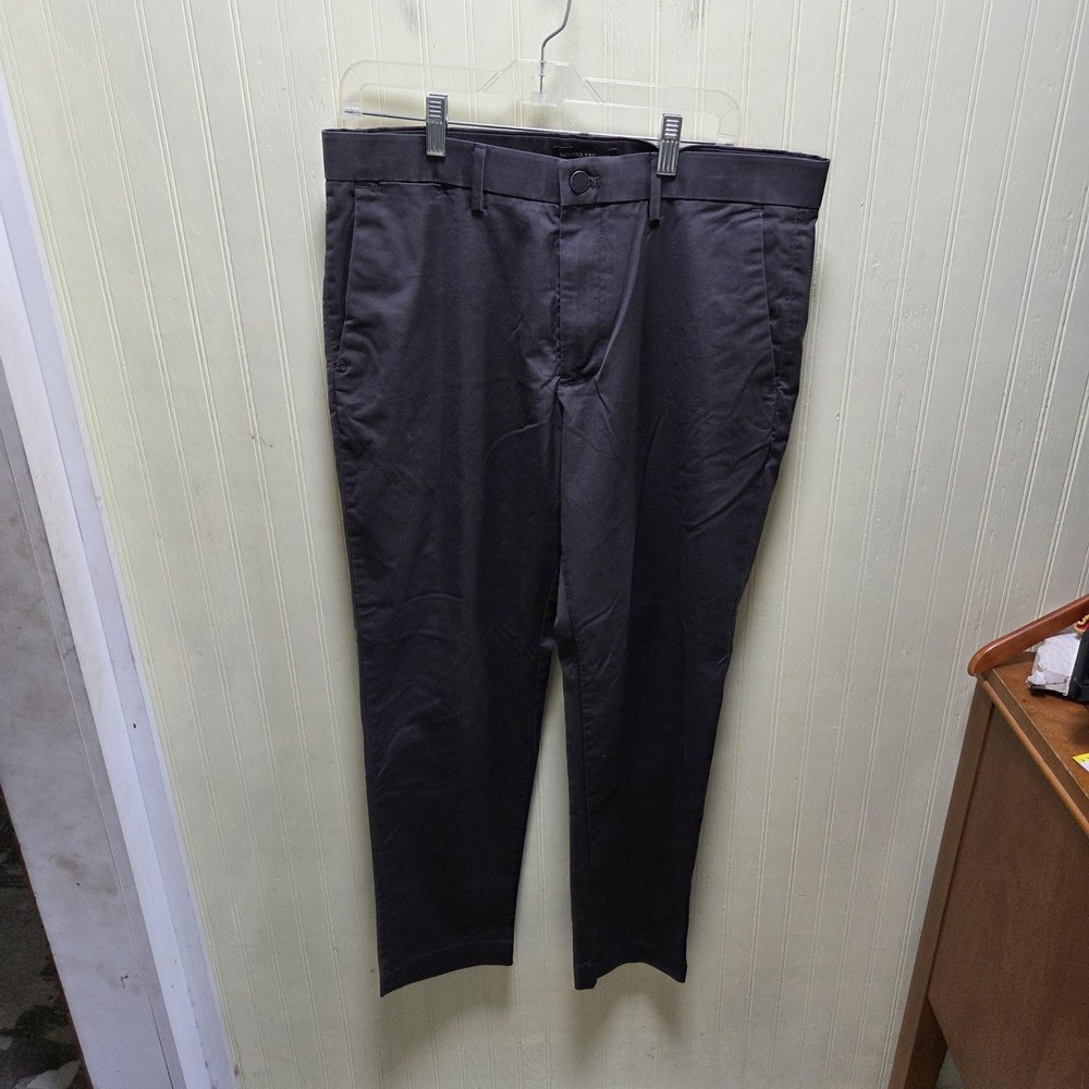 Banana Republic Pants‎ Mens 35x31 Gray Slim Fit Chino Flat Front Casual Tapered